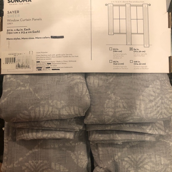 Sonoma sheer curtain panels-2 - Picture 2 of 2